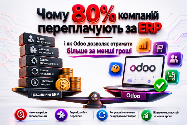 Чому 80% компаній переплачують за ERP і як Odoo дозволяє отримати більше за менші гроші