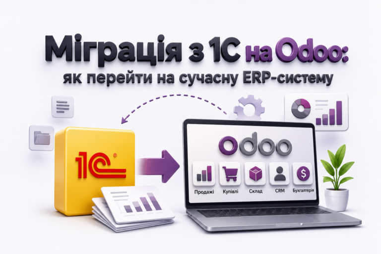 Міграція з 1С на Odoo: як перейти на сучасну ERP-систему без втрати даних, контролю та керованості бізнесу