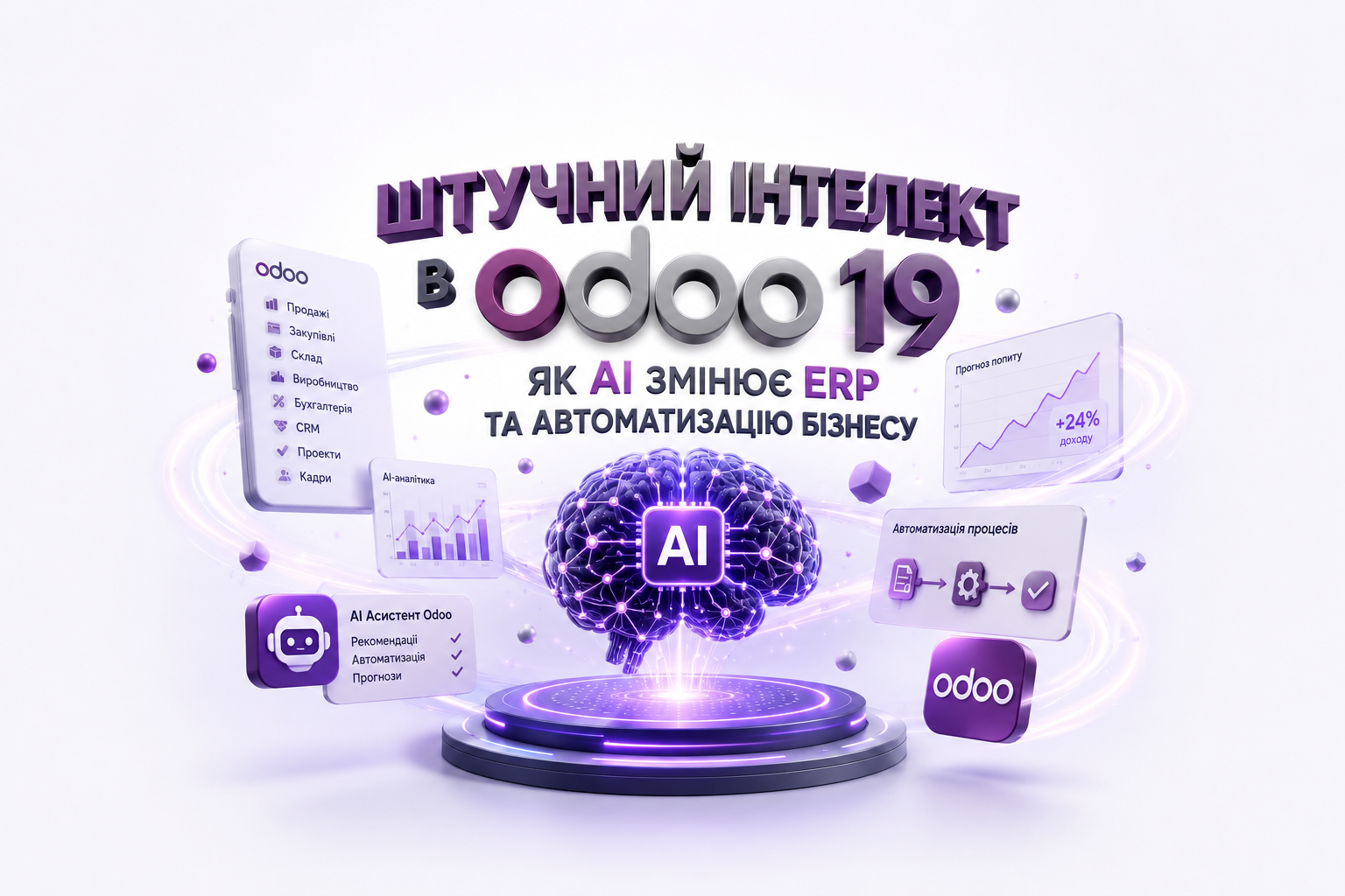 Штучний інтелект в Odoo 19: як AI змінює ERP та автоматизацію бізнесу