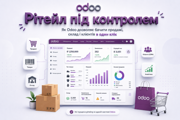 Рітейл під контролем: як Odoo дозволяє бачити продажі, склад і клієнтів в один клік