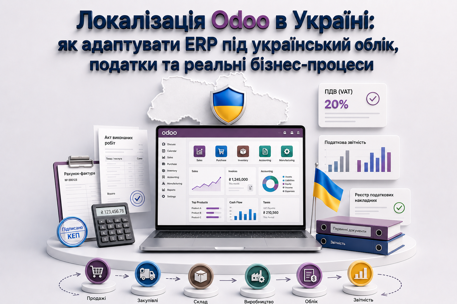 Локалізація Odoo в Україні: як адаптувати ERP під український облік, податки та реальні бізнес-процеси
